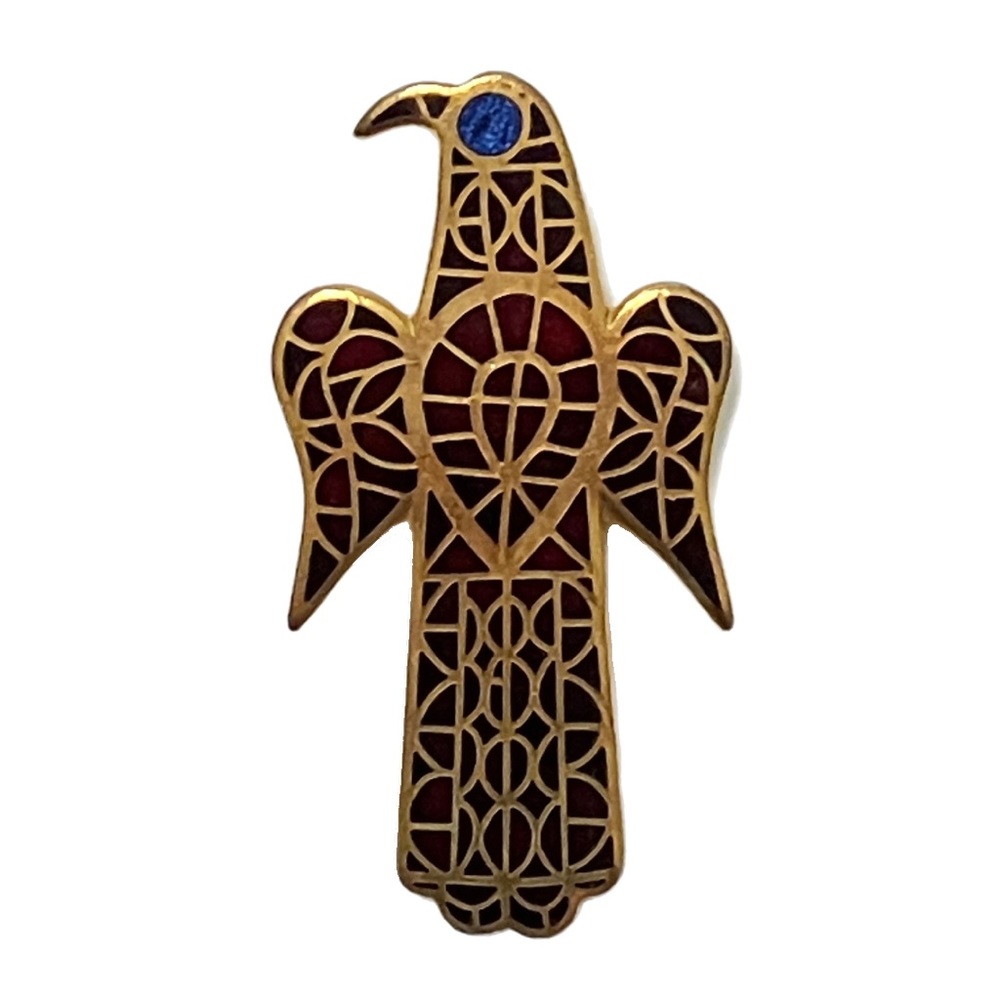 Vintage Metropolitan Museum MMA Enamel Phoenix Bird Brooch / Pendant